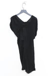 Marc le bihan shoulder strap asymmetric short sleeve top 2860 black